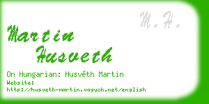 martin husveth business card