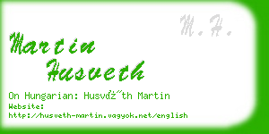martin husveth business card